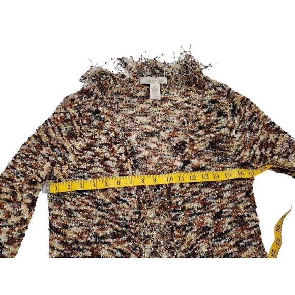 C.l.o.t.h.e.s Women's Fringe multi-colored Cardigan Sz S - Picture 9 of 9
